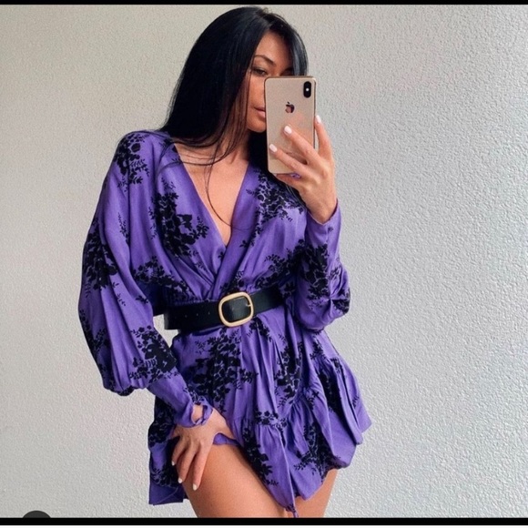 Zara purple printed dress Clearance